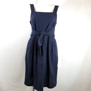 Ann Taylor Loft Dark Blue Bow Tie Dress Size 6